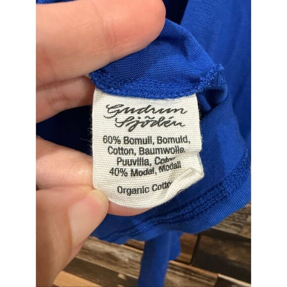 Gudrun Sjoden cotton blue top size XL - Picture 4 of 5